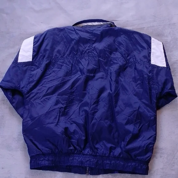 Vintage 90s Adidas Navy and White Windbreaker YOUTH - Picture 7 of 8